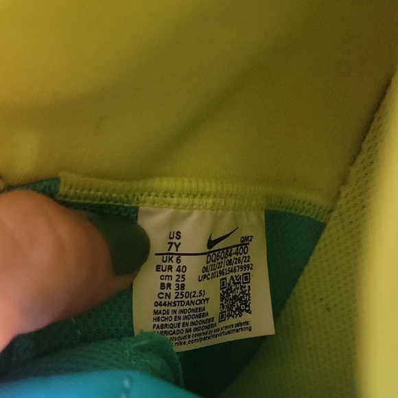 Nike Blazer Mids High-Top Sneakers - Blue, Pink, and Yellow Sz Youth 7 - Picture 5 of 8